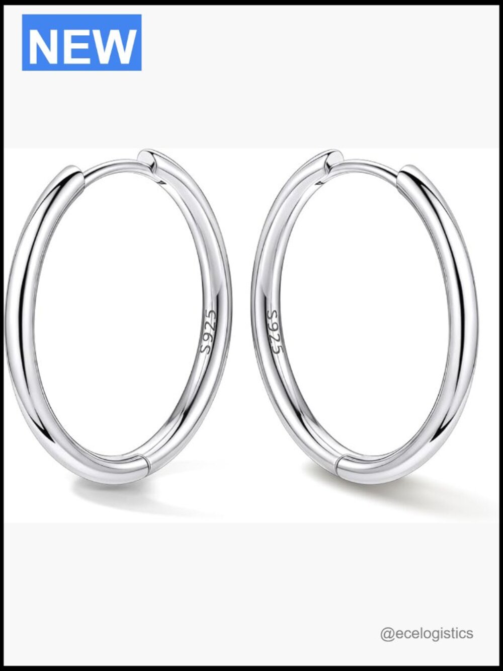 Sterling Silver Hoop Earrings Multi-Piercing Huggie Hoops Set 8-20mm